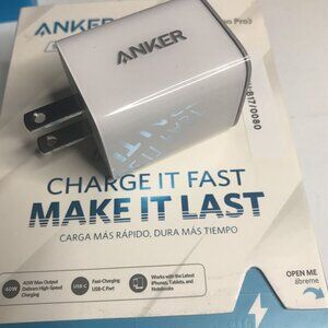 Anker - Powerport III Nano Pro Duo 40W Fast Wall Charger (2x 20W USB-C) - White